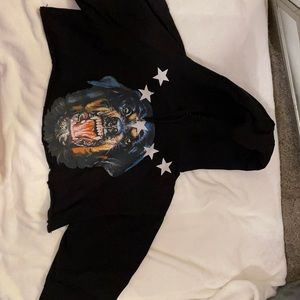 Black cropped hoodie